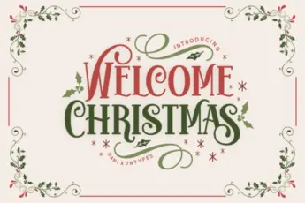 Welcome Christmas Font – Festive Holiday Typeface