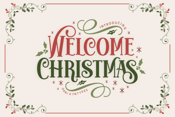 Welcome Christmas Font – Festive Holiday Typeface