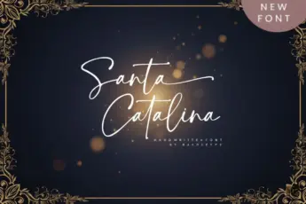 Santa Catalina is a handwritten signature font with an elegant script style — perfect for logos, wedding stationery, and photography branding.