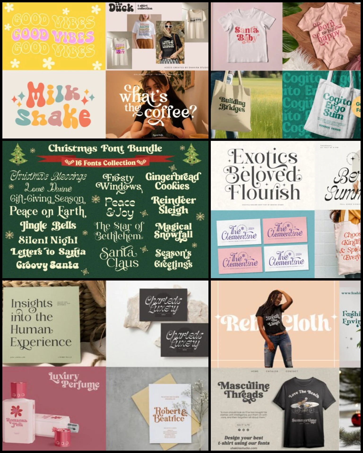 Christmas Font Bundle – Festive Holiday Fonts