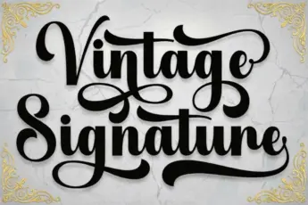 Vintage Signature is a luxury calligraphy and elegant signature font — perfect for weddings, branding, fashion, and premium creative designs.