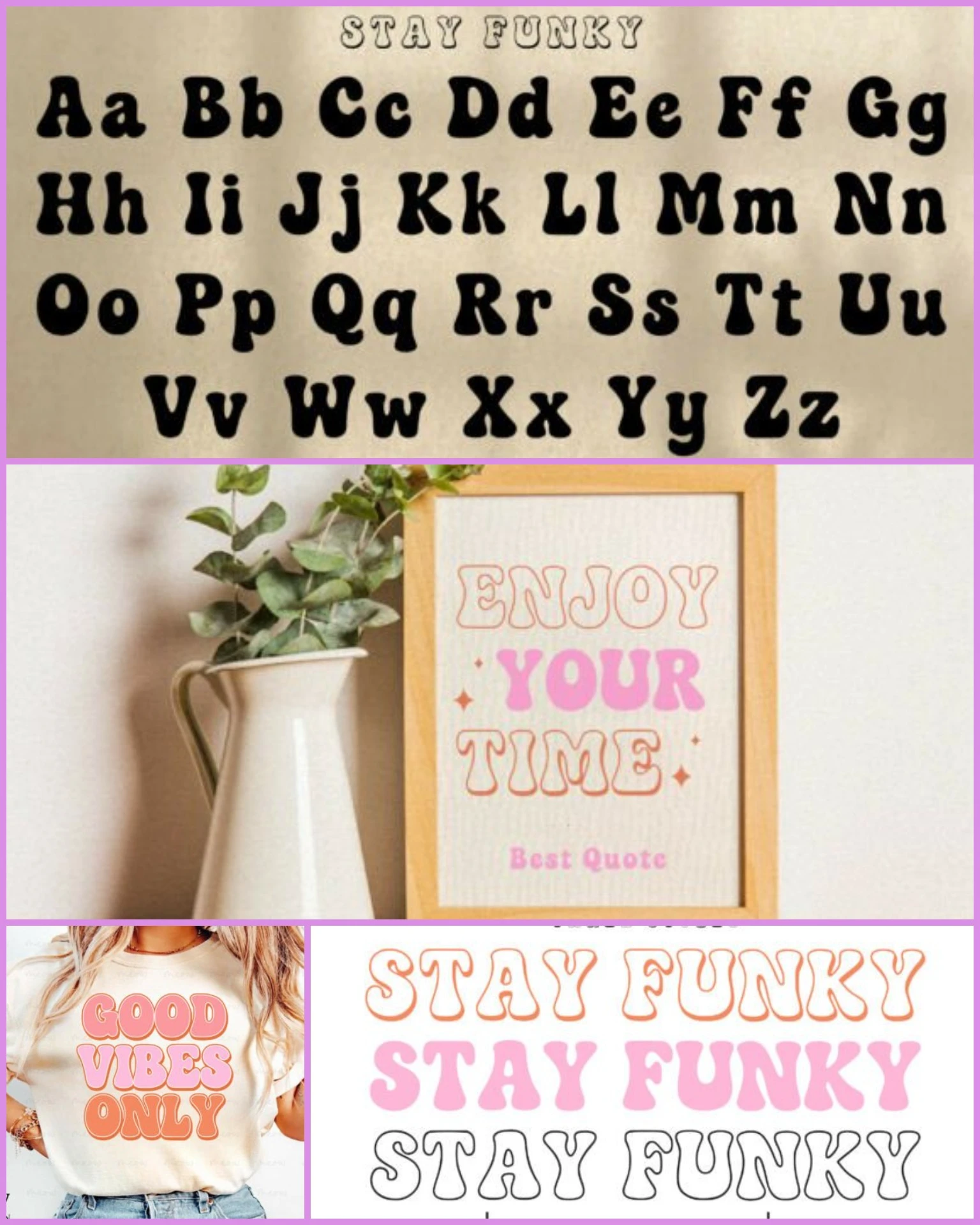 Stay Funky Font – Retro Groovy Bubble Typeface