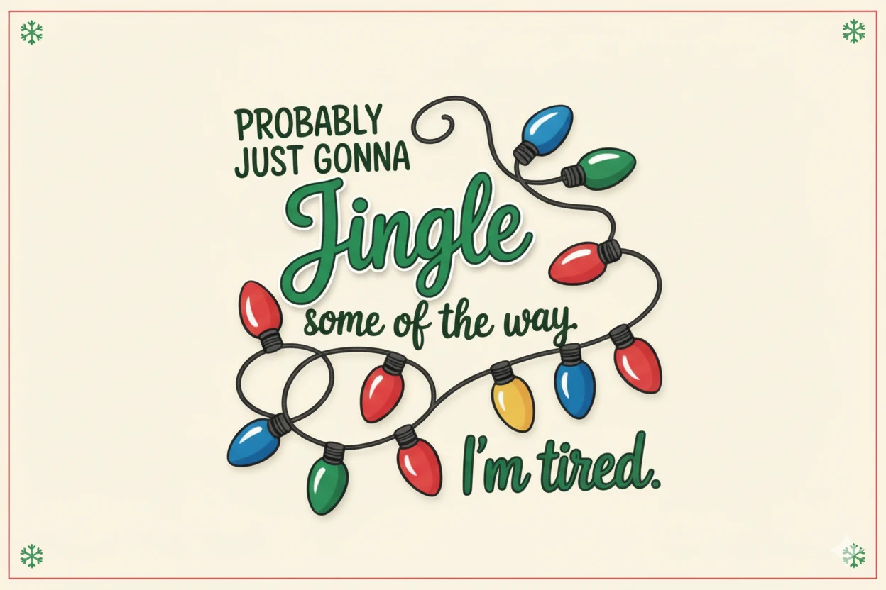 Probably Just Gonna Jingle Christmas PNG – a funny festive design perfect for shirts, mugs, and crafts. Bring humor, joy, and cozy holiday cheer to your projects!