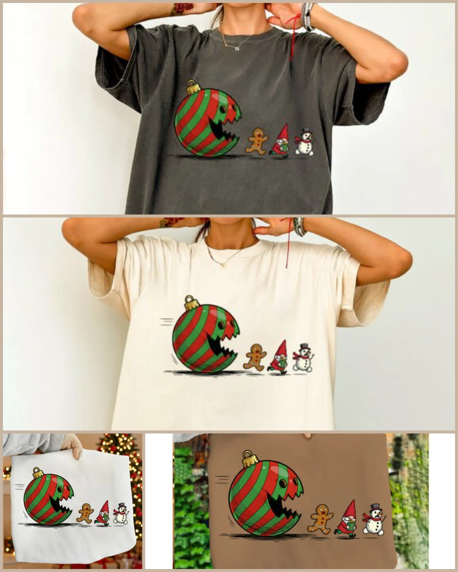 Christmas Ornament Funny Gnome PNG – Holiday Printable