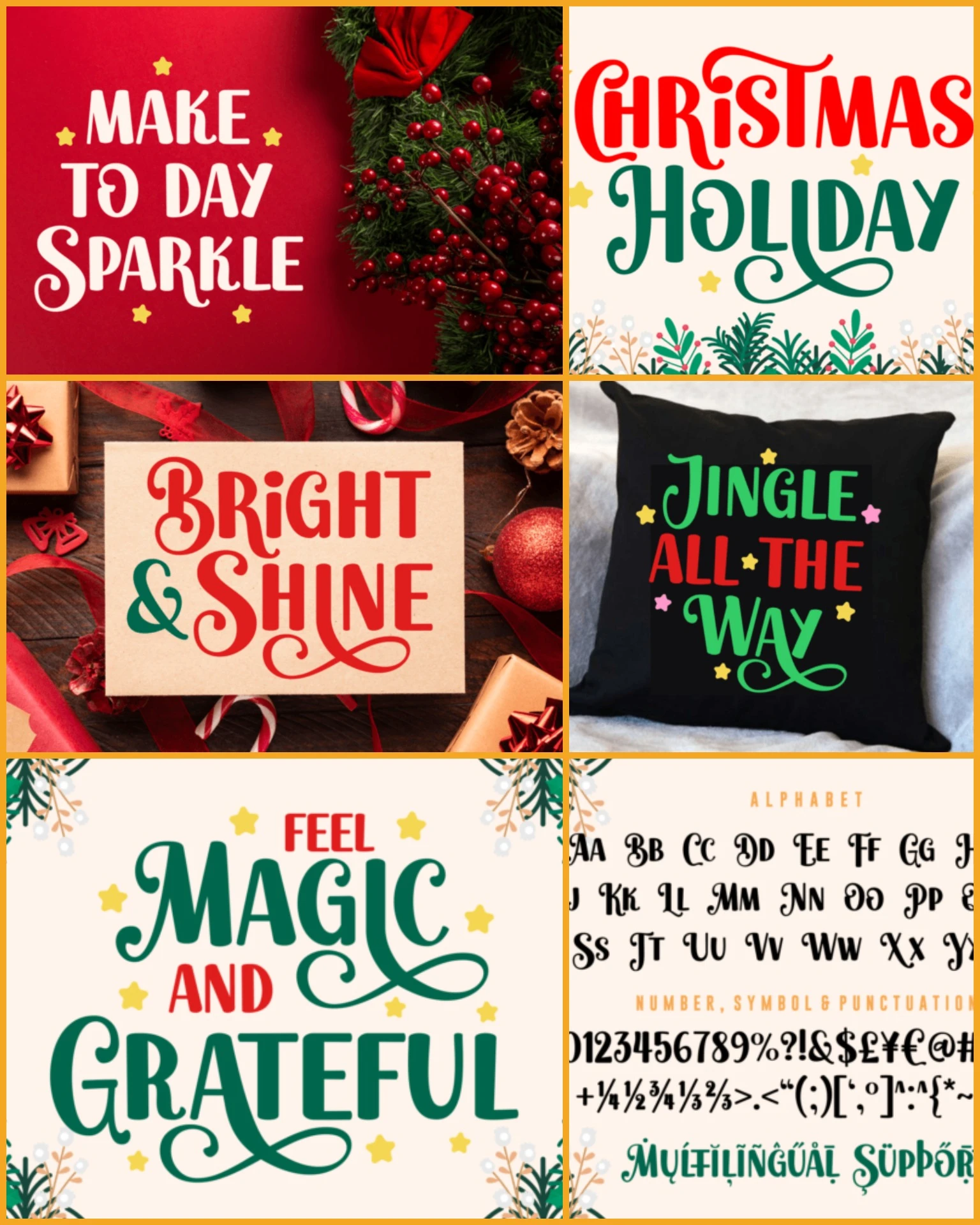 Christmas Beautiful Font is a playful Christmas typeface with festive swashes, perfect for cards, crafts, stickers, and holiday designs. PUA encoded and easy to use.