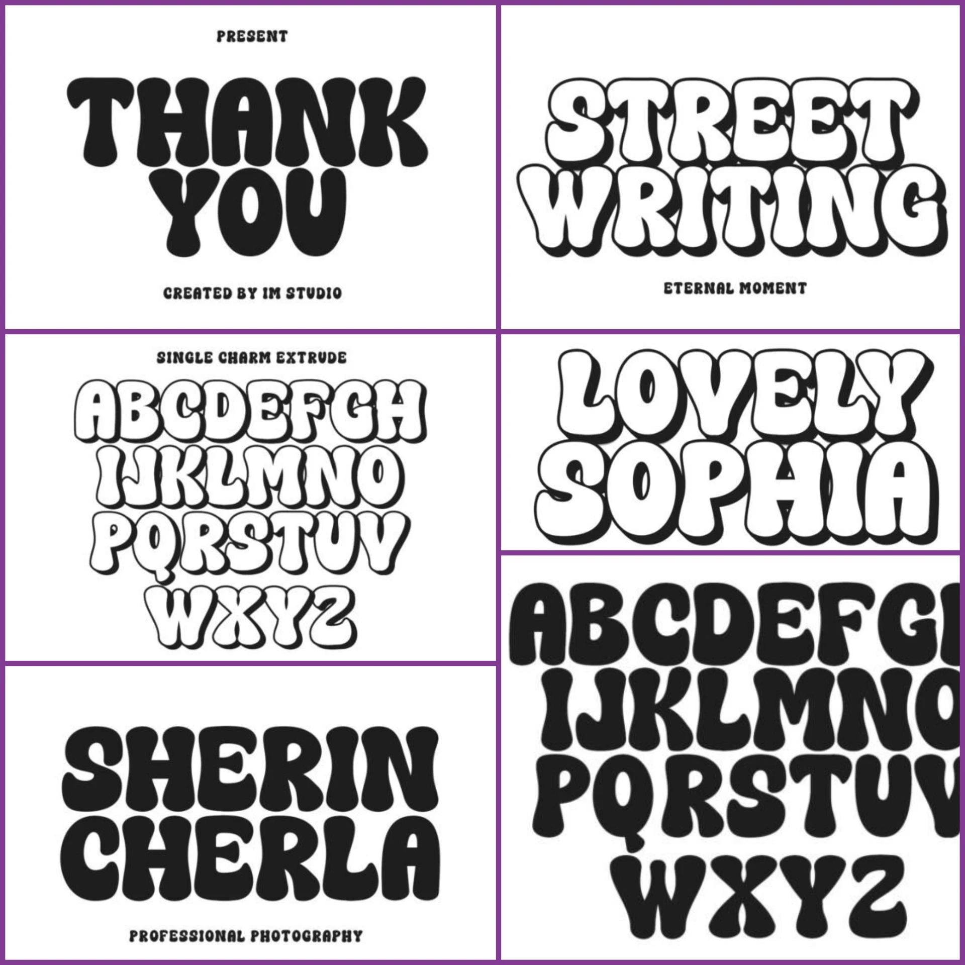 Single Charm is a groovy graffiti cartoon font duo with regular & extrude styles. Perfect for logos, posters, comics, stickers, and bold creative designs.