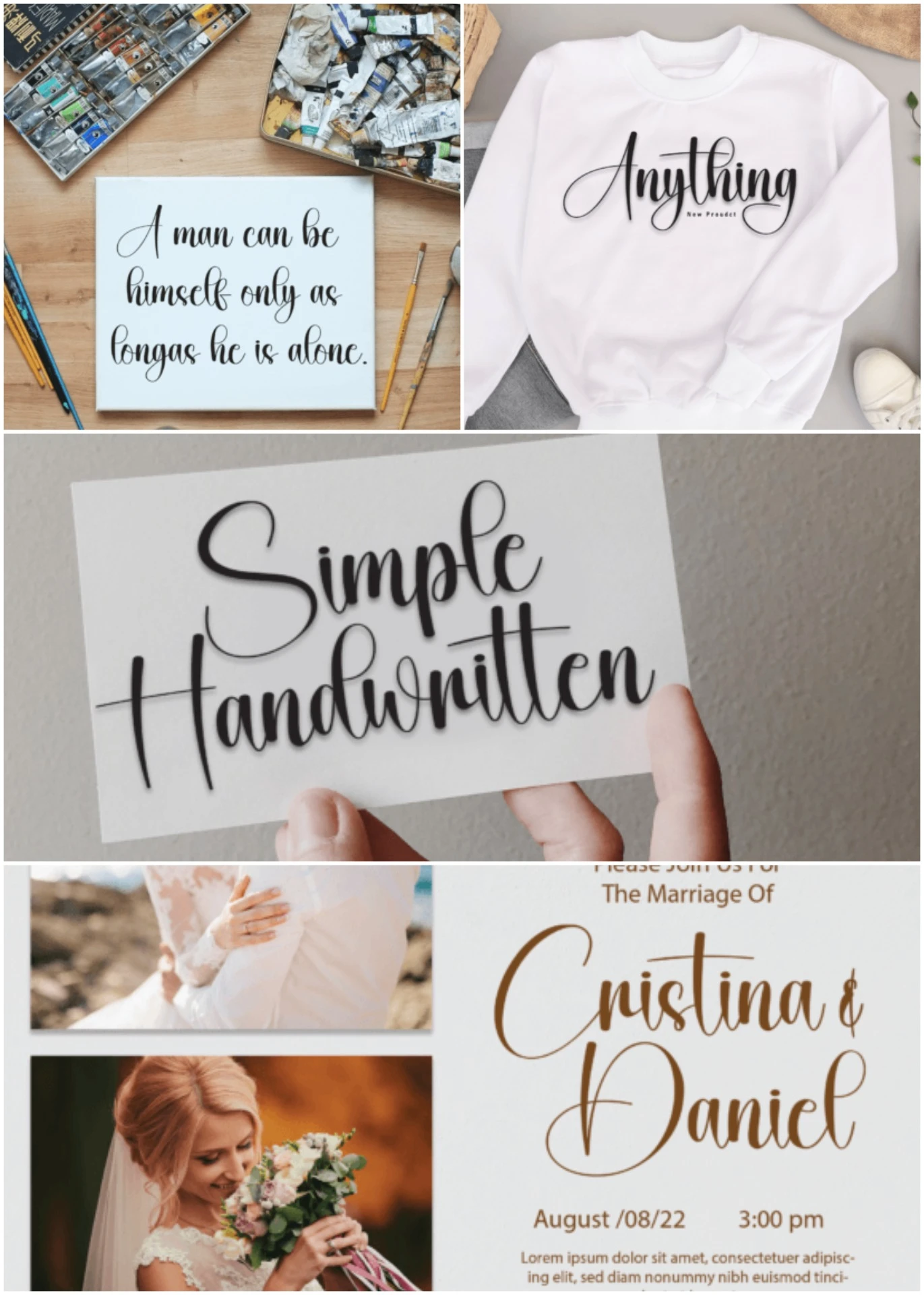 Christmas Birthday Font | Handwritten Script Font