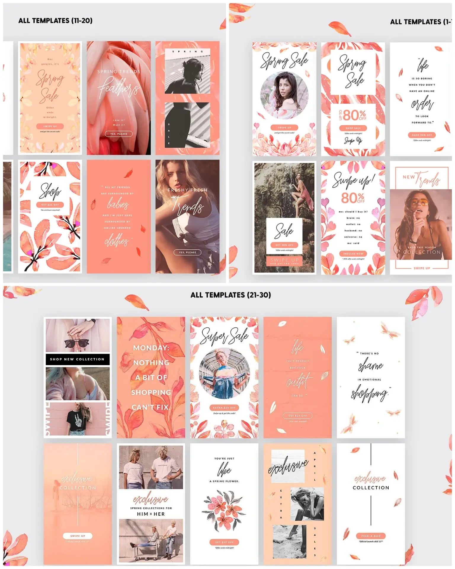 Blush Instagram Stories | Spring Instagram Templates