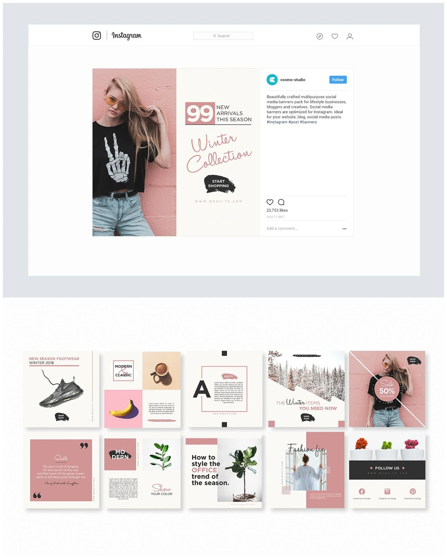 Gravity Instagram Pack