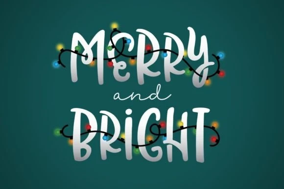 Christmas Lights Font – Festive Decorative Style