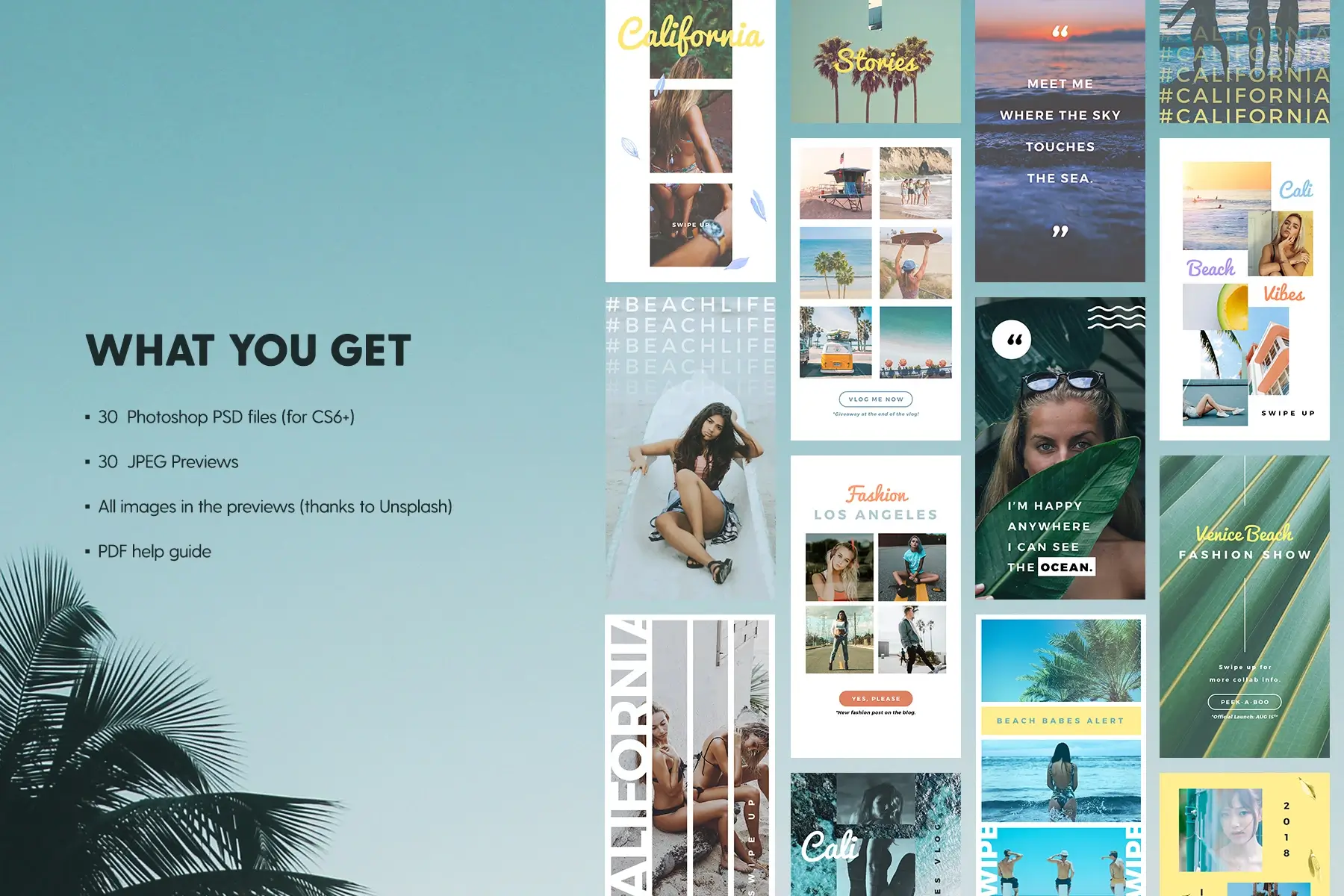 California Instagram Stories Templates for Creative Brands
