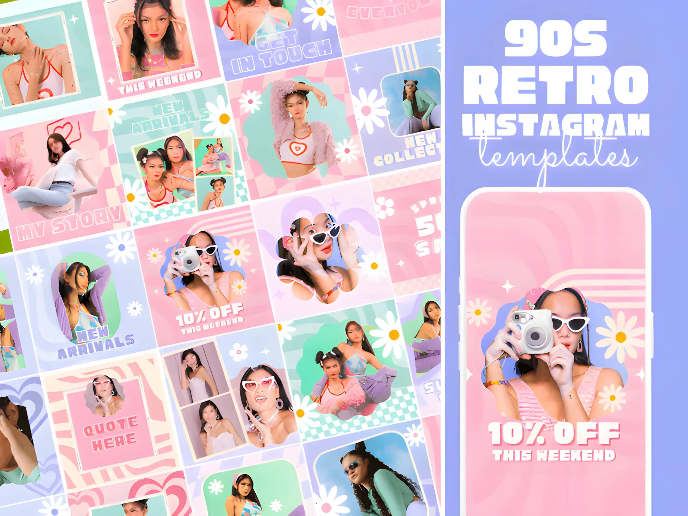 Retro Y2K Instagram Templates