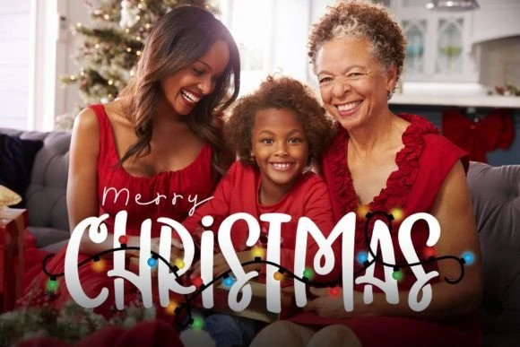 Christmas Lights Font – Festive Decorative Style